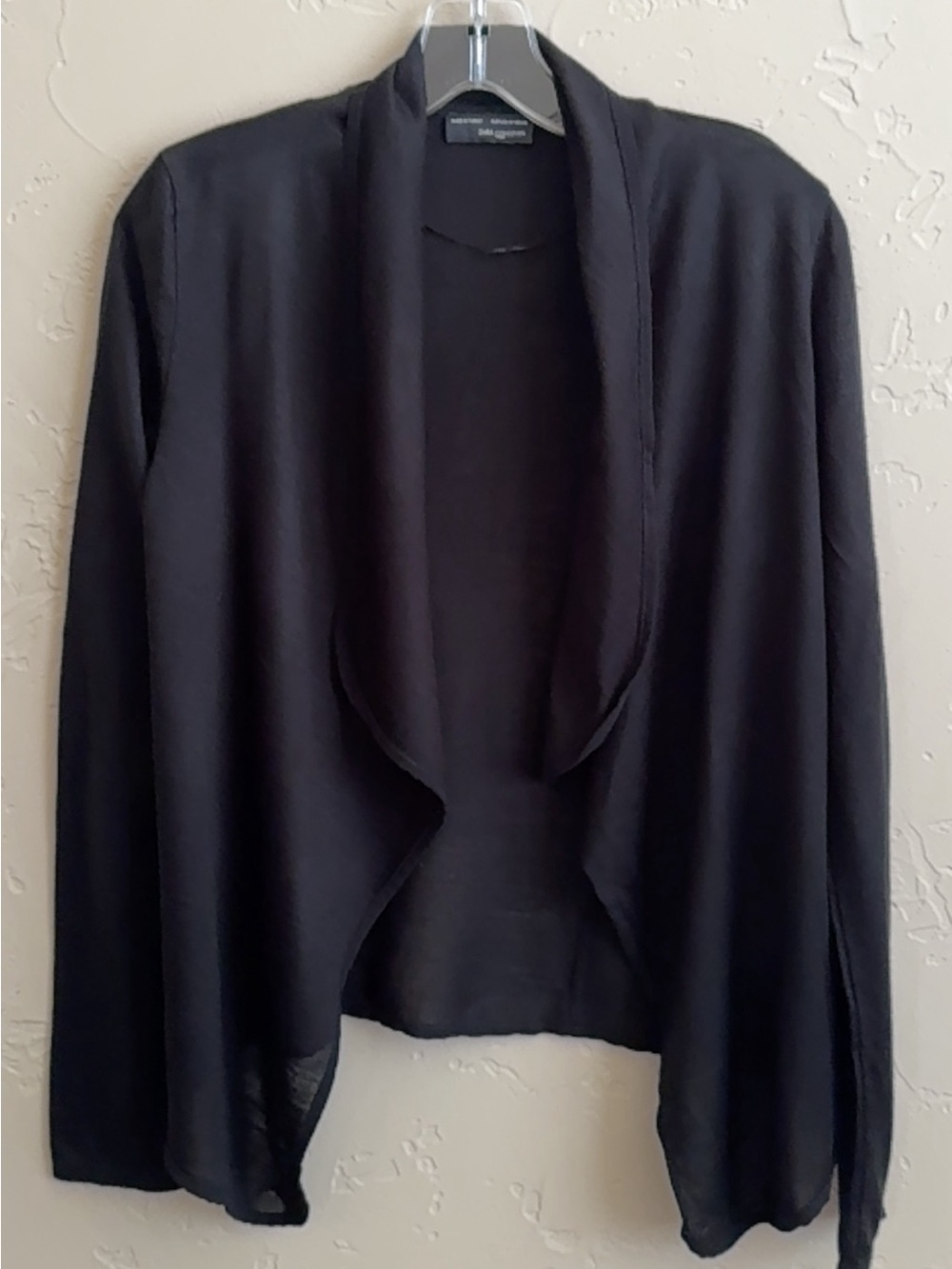 Zara Black Open Drape Front Women's Cardigan